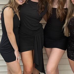 Forever 21 Black Asymmetrical Dress
